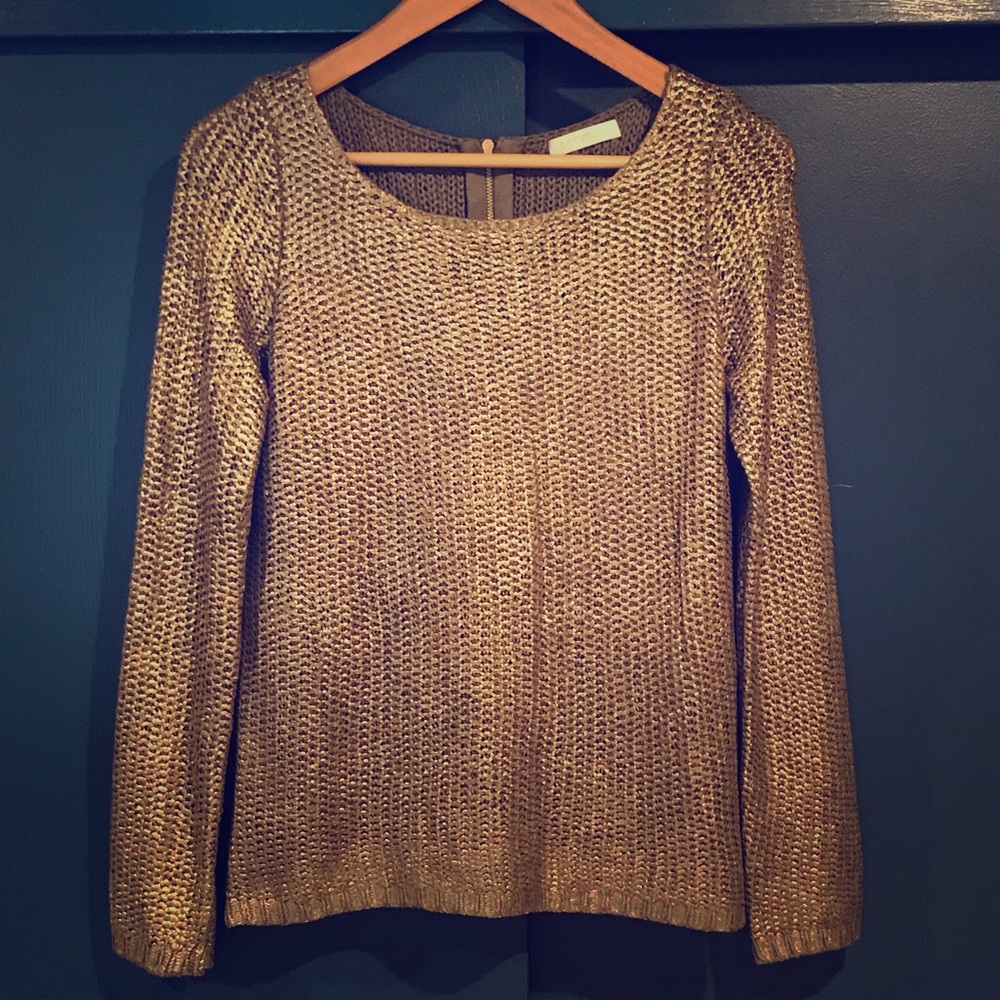 Metallic gold sweater